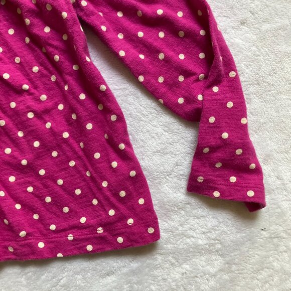Baby Gap Factory 3T Long Sleeve Tee Pink Fuchsia Polka Dot Kids Button-Up - Picture 6 of 16